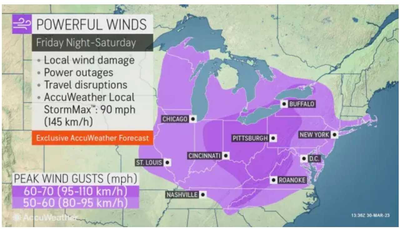 Potent Storm Nears: Here's When Damaging Wind Gusts Could Cause Power Outages