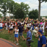 <p>Hundreds gathered at Van Neste Park Monday afternoon to celebrate the return of The U14 Ridgewood Junior League All Star team from the Junior League World Series.</p>