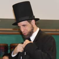 <p>Lou Del Bianco, an Abraham Lincoln impersonator, visited kids at two of Katonah-Lewisboro&#x27;s elementary schools.</p>
