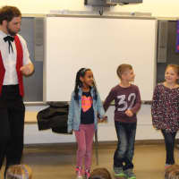 <p>Lou Del Bianco, an Abraham Lincoln impersonator, visited kids at two of Katonah-Lewisboro&#x27;s elementary schools.</p>