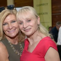 <p>Marcia Pflug and Marcia O’Kane, president of Greenwich Chamber of Commerce.</p>