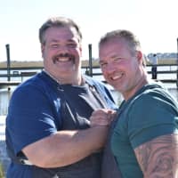 <p>Rich Ambrosio, left, is featured on “Big Bad BBQ Brawl,” with his brother, Shannon Ambrosio. “My son also makes a guest appearance,” Shannon Ambrosio said.</p>