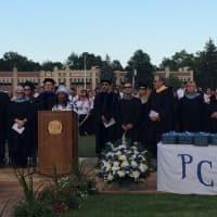 <p>At Port Chester High School&#x27;s recent commencement ceremony, Briana Velazquez sings the Star Spangled Banner.</p>