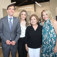 <p>Mayor Noam Bramson, Dana Fiore, Martha Lopez and Katie Couric</p>
