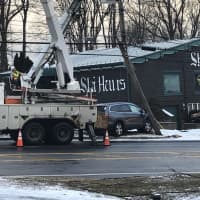 <p>Power company officials are working to restore power following a crash.</p>
