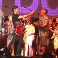 <p>John Stamos performed with the Beach Boys at the Westchester County Center</p>