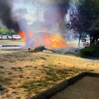<p>A fiery four-car crash took out three utility poles in Norwalk.</p>