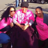<p>Veronica Rosario-Jackson, left, with Bernadette Vargas, center, and Sonia Aviles, right, after a breast cancer awareness walk in Wayne this fall.</p>