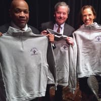 <p>New York State Assembly Speaker Carl Heastie, Assemblyman Steve Otis, and Assemblywoman Amy Paulin left New Rochelle with some goodies. </p>