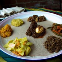 <p>Traditional fare from Walia Ethiopian Restaurant.</p>