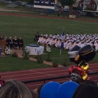 <p>Port Chester High School&#x27;s recent commencement ceremony on the high school fields.</p>