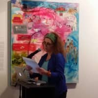 <p>An artist performs at the Puffin Cultural Forum in Teaneck.</p>