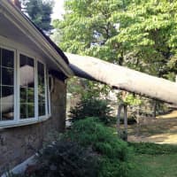 <p>A tree came down on a house in Briarcliff Tuesday afternoon.</p>