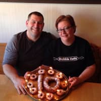 <p>Rich and Beylka Krupp-Foshay, owners of Wobble Cafe. The cafe turned 10 in April 2015.</p>