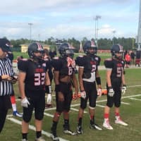 <p>Bergen County All Stars line up on the field at Disney World in Orlando, Fla.</p>