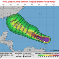 <p>A look at the timing and projected path of the storm.</p>