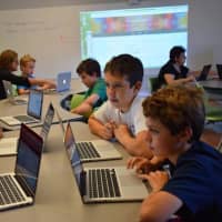 <p>The new computer lab at the Bronxville Middle School has been designed to promote cohesion and collaboration amongst students. </p>