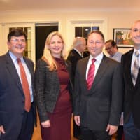 <p>Candidates for Rye Town office with Westchester County Executive Rob Astorino, from left: Aldo Vitagliano, Lindsay Jackson and Alexander Leonzi. Jackson led the field of town board candidates with 3,258 votes --or 49 percent of unofficial votes cast.</p>