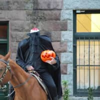 <p>The Headless Horseman rode through Lambert Castle in Paterson Oct. 10.</p>