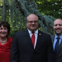 <p>Pompton Lakes Council candidates Terri Reicher, mayor candidate Mike Serra and council candidate Erik DeLine.</p>