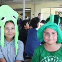 <p>Peekskill Middle School students wear crazy hats in honor of Spirit Week. </p>