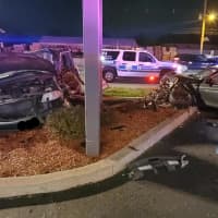 <p>Both vehicles ended up off the highway.</p>