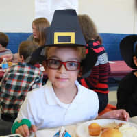 <p>Columbus Elementary third-graders and their family shared an early Thanksgiving meal at the annual Thanksgiving Feast.</p>
