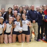 <p>Northern Valley Old Tappan Girls volleyball take pride in undefeated season.</p>