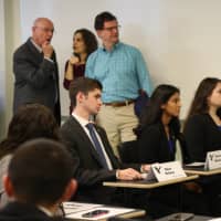 <p>Part of Trumbull High School&#x27;s We the People competes</p>