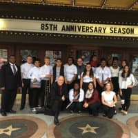 <p>Members of the Peekskill High School band performed at the Hudson Valley Gateway Chamber of Commerce Business Council Breakfast at Paramount Hudson Valley.</p>