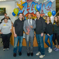 <p>New Rochelle Councilman Jared Rice welcoming A-Game Sports&#x27; new facility to the neighborhood.</p>