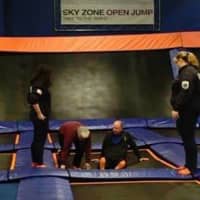 <p>Members from Allendale EMS and Fire, along with surrounding departments, train for emergencies at SkyZone.</p>