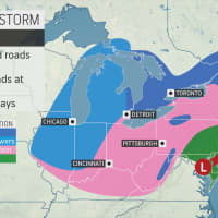 <p>A look at the projected weather pattern Saturday, Jan. 25.</p>