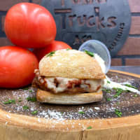 <p>An eggplant parm slider from Food Trucks &amp; Company</p>