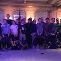<p>Saddle Brook kids and coaches celebrate at the year-end football dinner.</p>