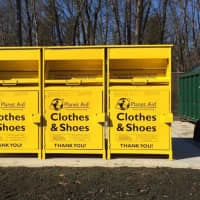 <p>The clothing recycling bins added to Franklin Lakes.</p>