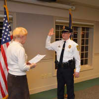 <p>Capt. Keith White is sworn in.</p>
