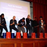 <p>The Summit Academy drummers were on hand for the evening.</p>