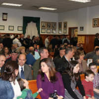 <p>Friends, loved ones, colleagues and other supporters packed the room.</p>