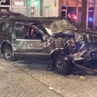 <p>The car was totally after plunging into the Norwalk River.</p>