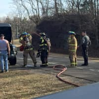 <p>Firefighters from the Nichols Fire Department quickly doused a truck engine fire along Route 15 this weekend.</p>