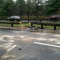 <p>Nichols Fire Department firefighters responded to a single car accident on Route 15 on April 4.</p>