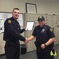 <p>Capt. Timothy Berry and Officer Kaitlin Ciarleglio</p>