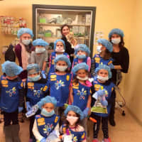 <p>Daisy Troop 96912 gets dressed up for &quot;surgery.&quot;</p>