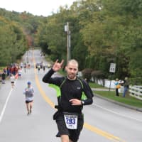 <p>Bronxville resident David Kilsheimer ran on behalf of team &quot;Answer the Call&quot; at his first New York City Marathon.</p>