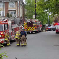 <p>Firefighters joined other emergency responders at Becton High School on Saturday.</p>