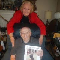 <p>Andrea Oberst Holmes with Len S. Rubin.</p>