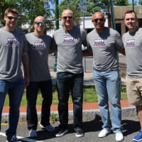 <p>Members of the Yankees, including Brian McCann, Chase Headley, Brett Gardner and Nick Goody, joined New Rochelle native Mariano Rivera.</p>