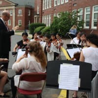 <p>The Eastchester High School orchestra serenaded the crowd during the ceremony.</p>