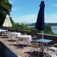 <p>The view from Le Jardin in Edgewater.</p>